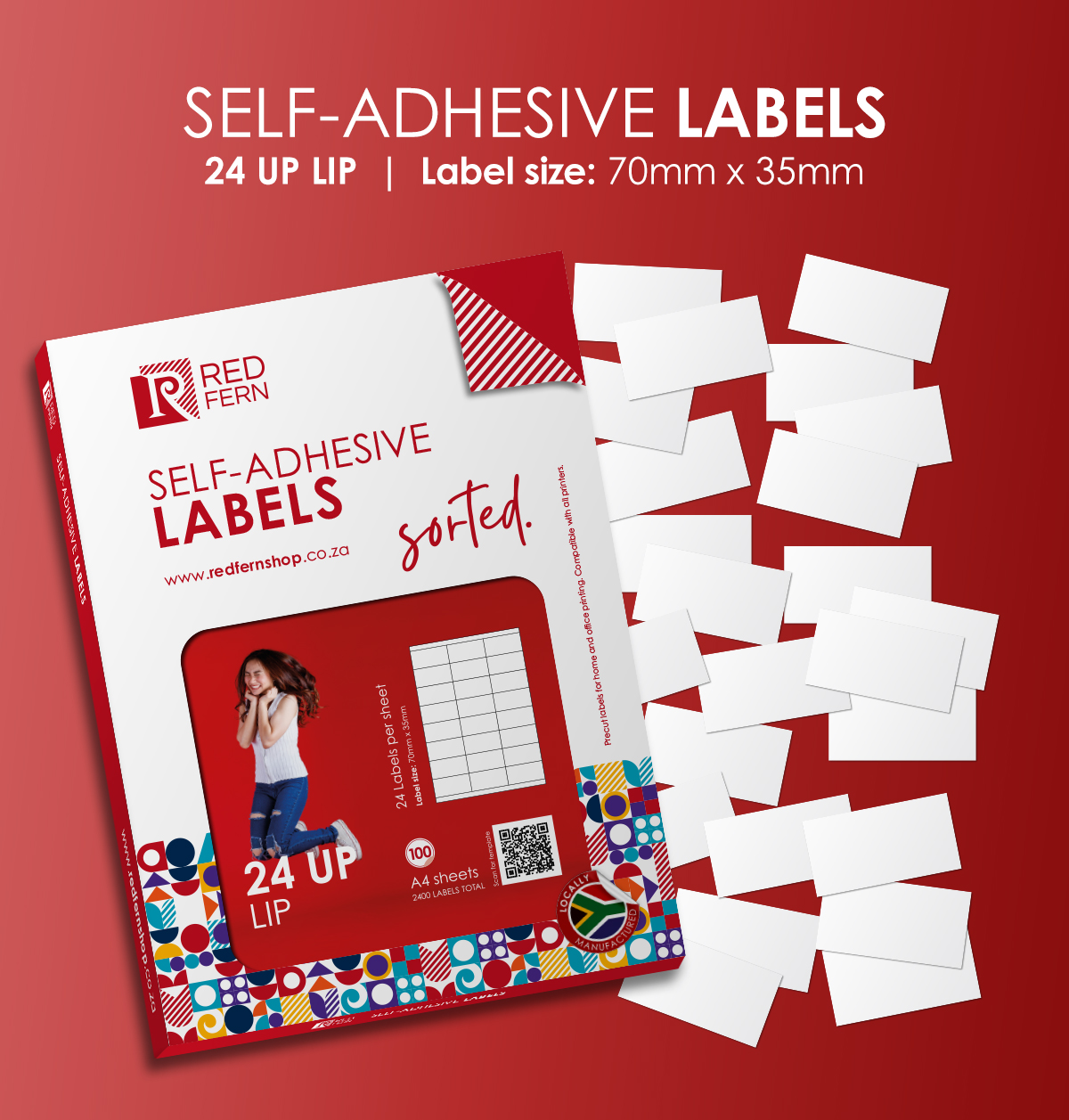 Lip 24up A4 Self-Adhesive Labels - Redfern | South Africa